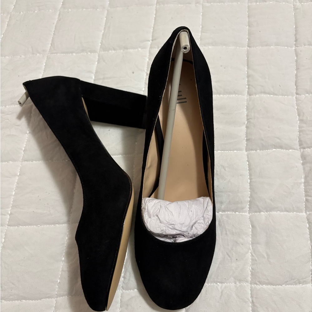 WMNS 7.5 Brand New J. Jill Black Suede Leather Heels